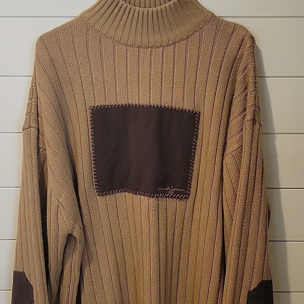 CLENCH JEANS PULLOVER SWEATER  XXL  TAN/BROWN